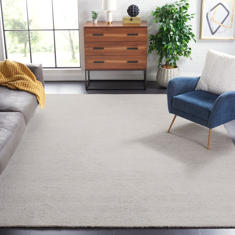 SAFAVIEH Handmade Metro Rozsika French Country Wool Rug - 8' x 10' - Natural/Ivory
