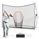 preview thumbnail 3 of 17, VEVOR Golf Practice Hitting Net Portable Home Golf Aid Net with Solid Fiberglass Frame and Carry Bag 10.8x7ft - with Target