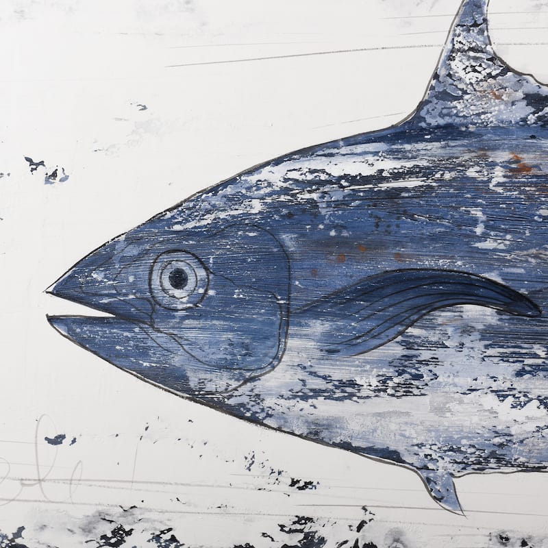 Anglo - Rustic Tuna - Coastal Handmade Oil Painting