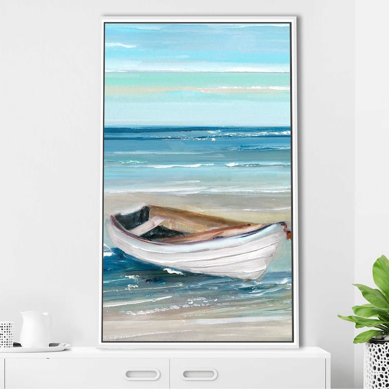 "Shore Hopping" by Sally Swatland Print on Floating Canvas