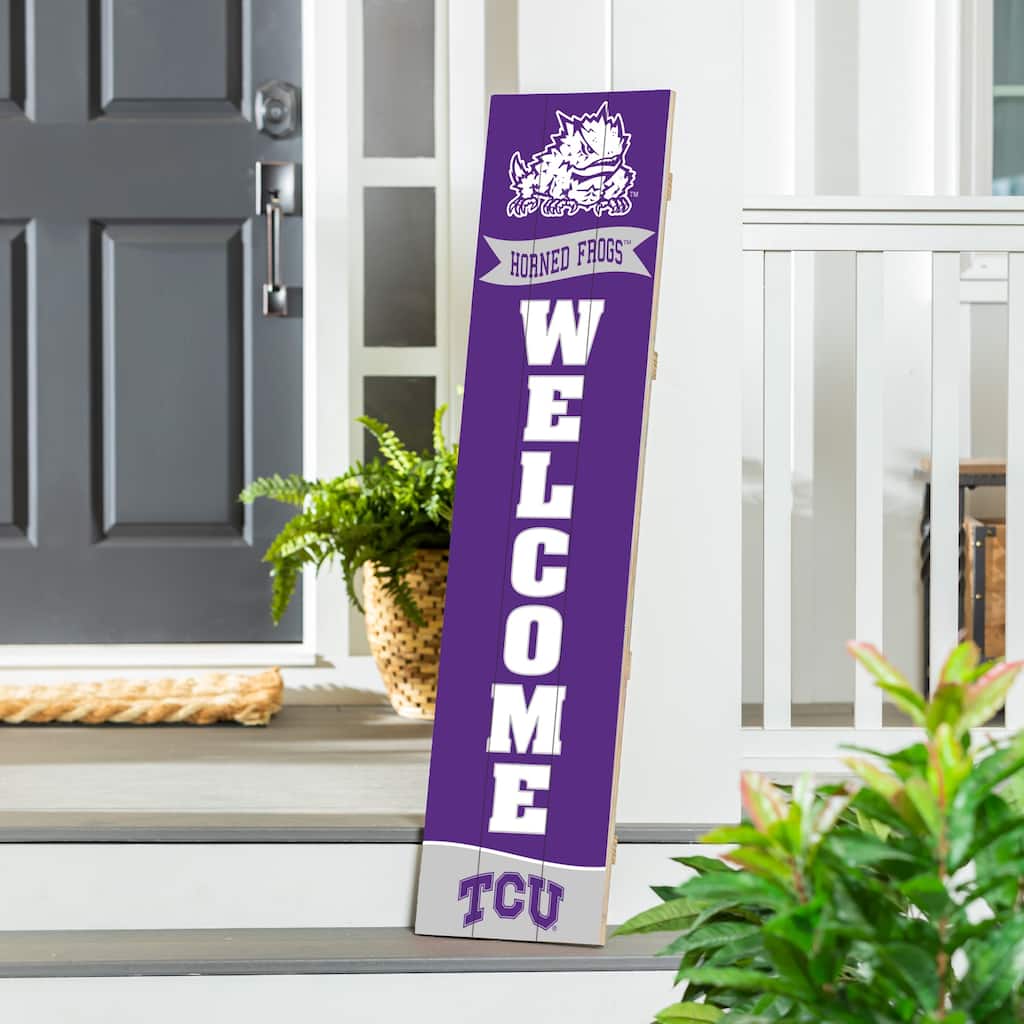 47" Porch Leaner Welcome Wall Sign, Texas Christian University