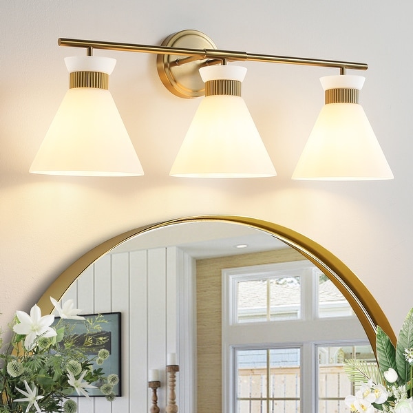 Vanity light glass shades discount