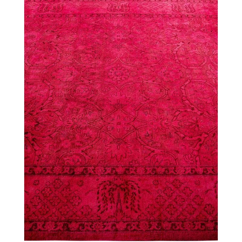 Overdyed, One-of-a-Kind Hand-Knotted Area Rug - Pink - 6' 2" x 9' 2"