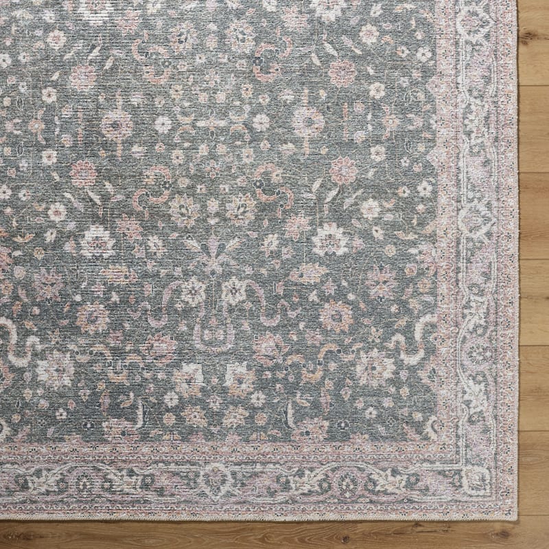 Livabliss Vinny Traditional Medallion Washable Area Rug