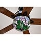 preview thumbnail 15 of 15, Warehouse of Tiffany Zaina 5-Blade Lighted Ceiling Fan 2-Tier Tiffany Style Glass