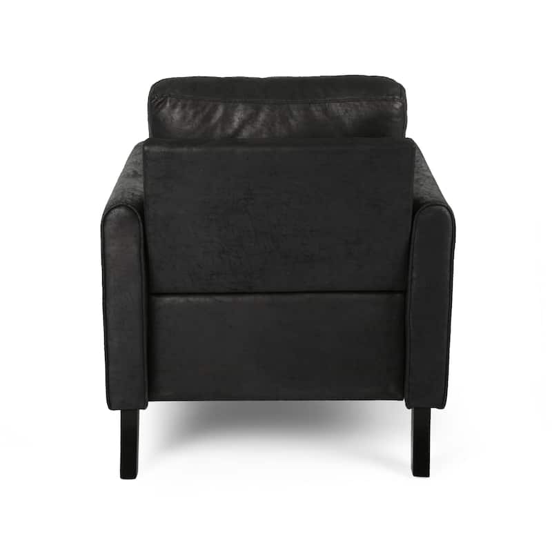 Modern 31" Microfiber Club Chair with Tapered Legs and Thick Seat Cushions