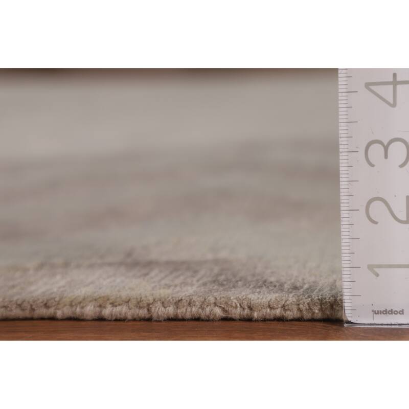 Chevron Style Modern Area Rug Handmade Wool Carpet - 8'0" x 9'10"