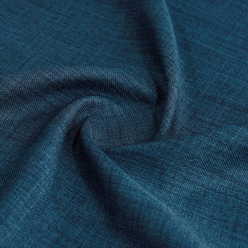 Exclusive Fabrics Textured Faux Linen Room Darkening Curtains for Bedroom & Living Room Curtains (1 Panel)