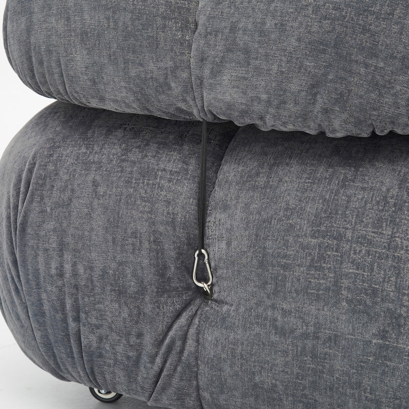 Armless Modular Chair with Locking Wheels