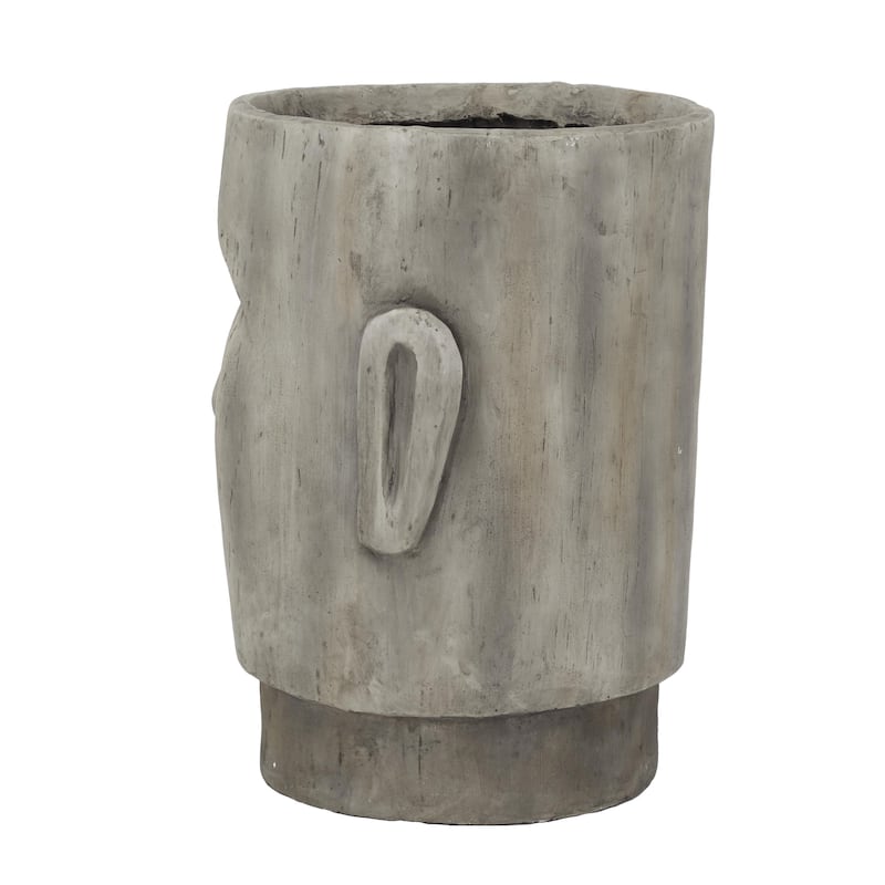Magnesium Oxide Easter Island Head Indoor Outdoor Planter - Dark Gray or Brown - Roche River Decor