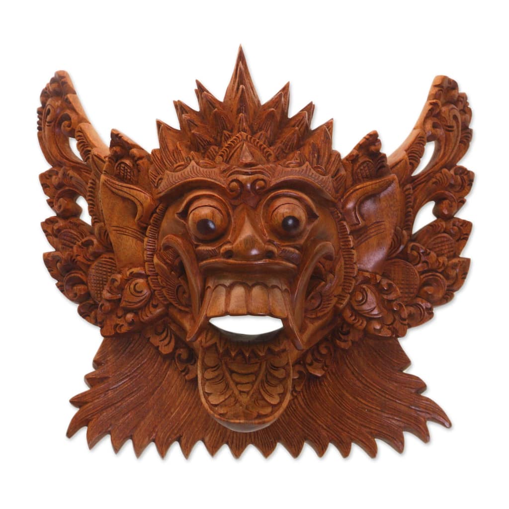 Handmade Royal Demon Wood mask (Indonesia)