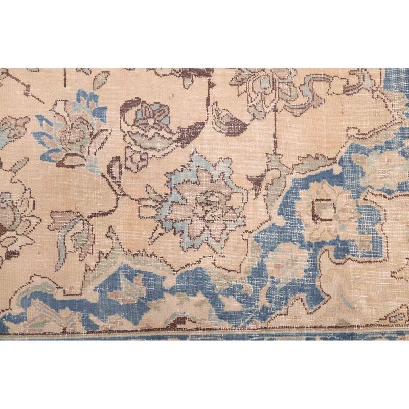 ECARPETGALLERY Hand-knotted Antalya Vintage Beige Wool Rug - 6'7 x 10'10