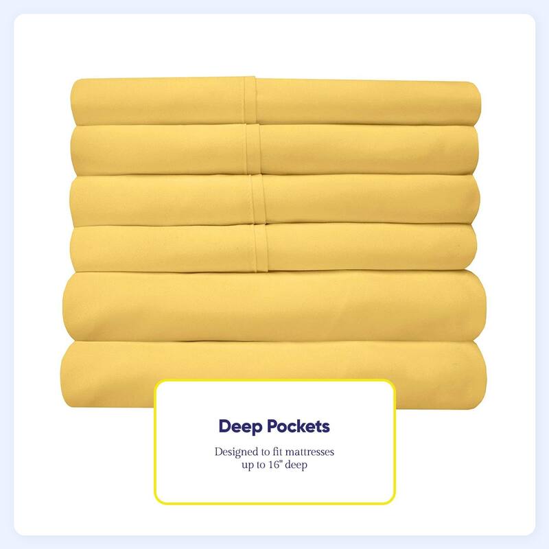 Soft Brushed Microfiber 7-piece Split King Sheet Set - 4 Pillowcases
