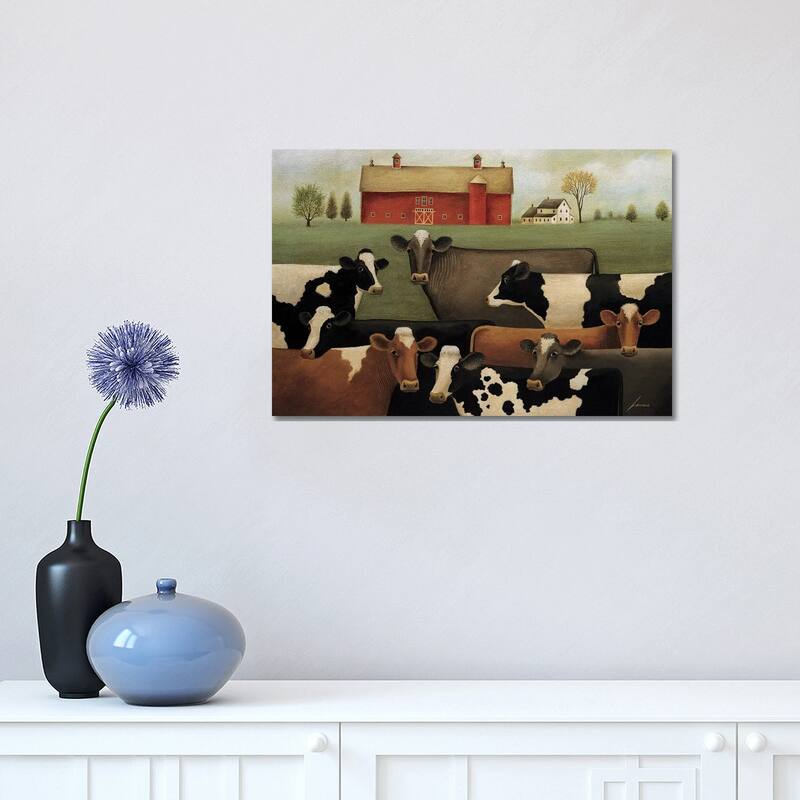 iCanvas "Eight Cows" by Lowell Herrero Canvas Print - 12x18x1.5