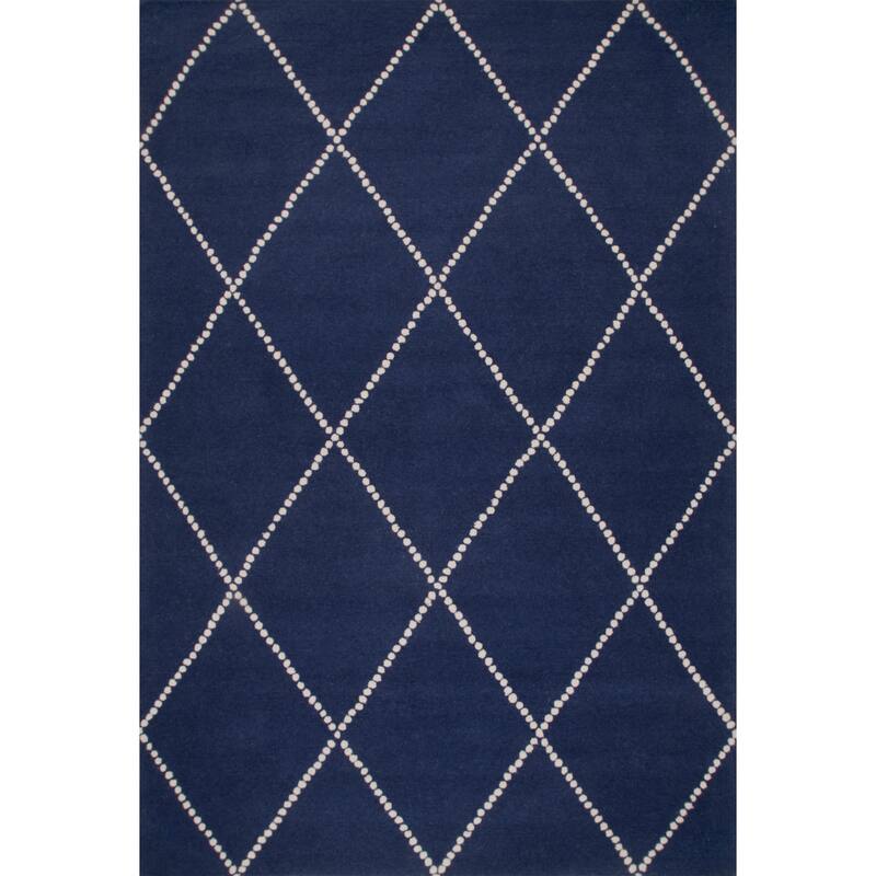 Nuloom Handmade Dotted Trellis Wool Kids Nursery Rug