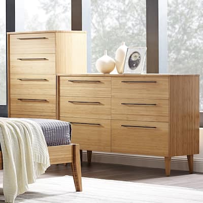 Tristan Six Drawer Double Dresser, Golden