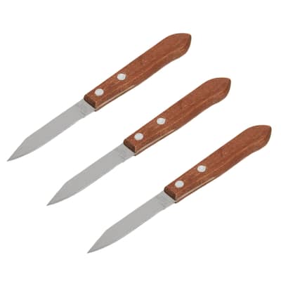 Chef Craft 3" Long Stainless Steel Blade Paring Granny Knife - Great for Peeling Vegetables and Cutting Fruit