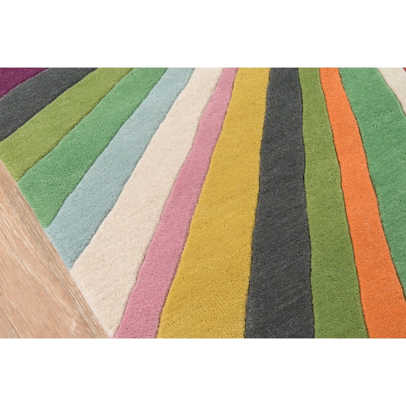 Momeni Delhi Hand Tufted Wool Contemporary Striped Area Rug