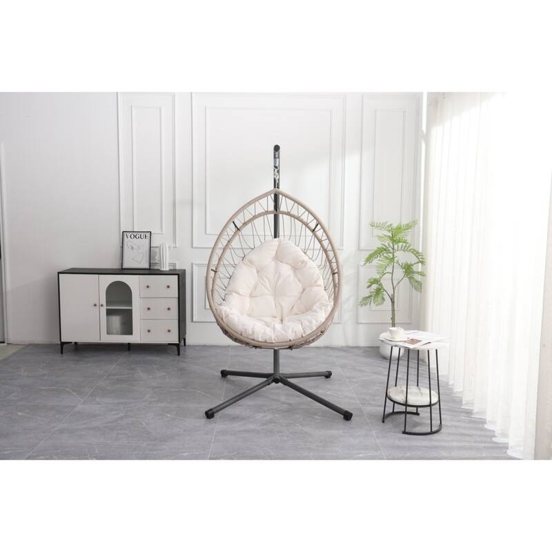 HDPE Egg Hanging Chair with Stand