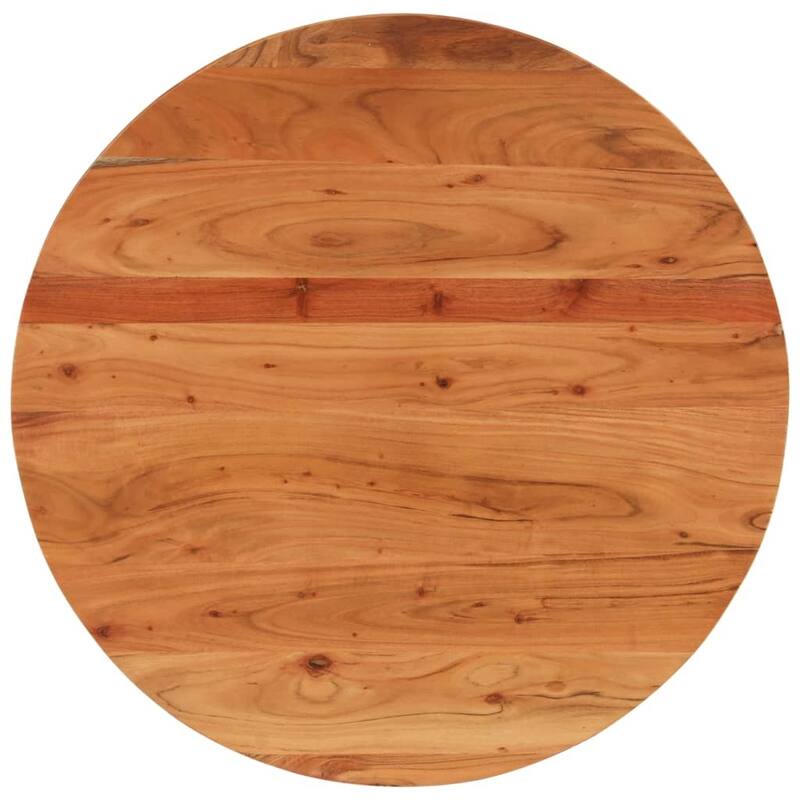vidaXL Table Top Replacement Coffee Dining Room Furniture Round Solid Wood - Natural Acacia wood - 31.5"/ 1