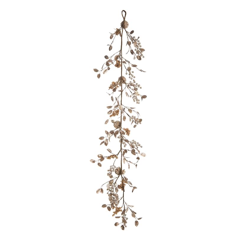 Transpac Foam 56 in. Multicolor Harvest Glitz Floral Garland