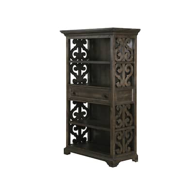 Bellamy Traditional Weathered Peppercorn Bookcase