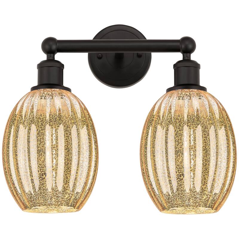 Innovations Lighting Endless Possibilities Edison - Preston - 2 Light 15" Bulb Shade Bath Vanity Light - Mercury/Oil Rubbed Bronze