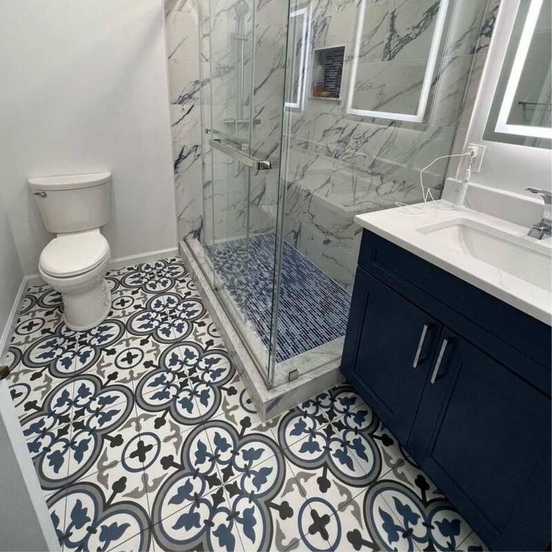 Venice 10x10 Matte Porcelain Encaustic Tile - Floor, Wall & Backsplash