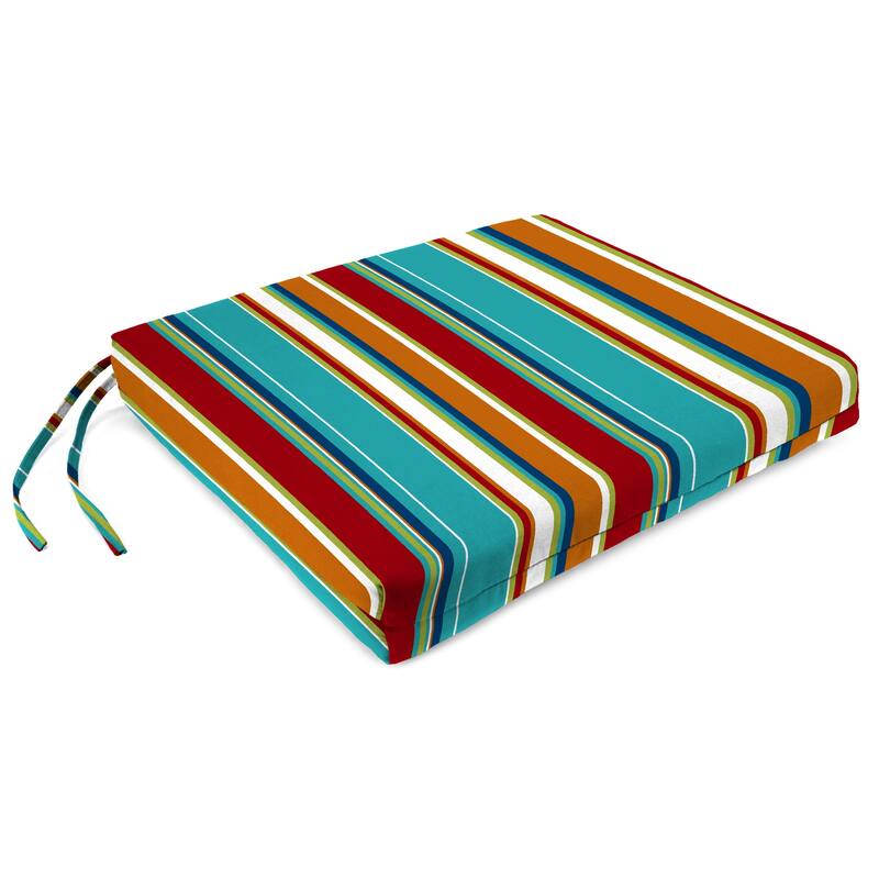 19" x 17" Outdoor Seat Cushion with Ties - Set of 2 - 19" W x 17" L x 2" H
