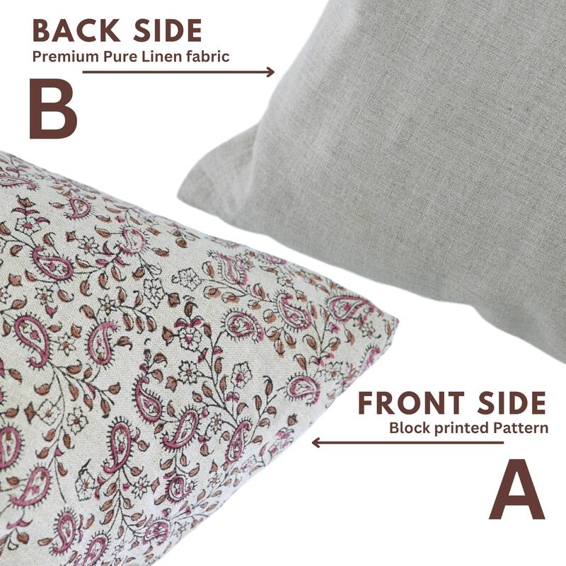 Fabdivine 14X14Inch Paisley Pink Pillow Cover Dining Room, Kerijaal