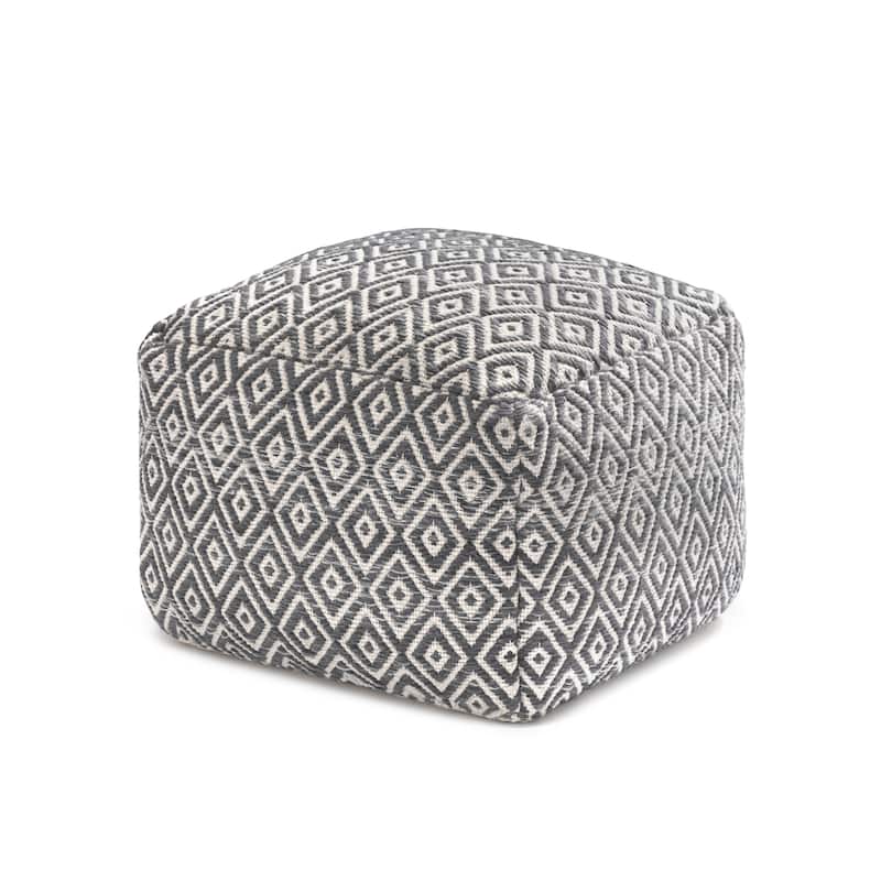 Jani 22-inch Ottoman Pouf - Handcrafted Handmade Ottoman for Seating, Footrest, Home Decor for Living Room, Bedroom