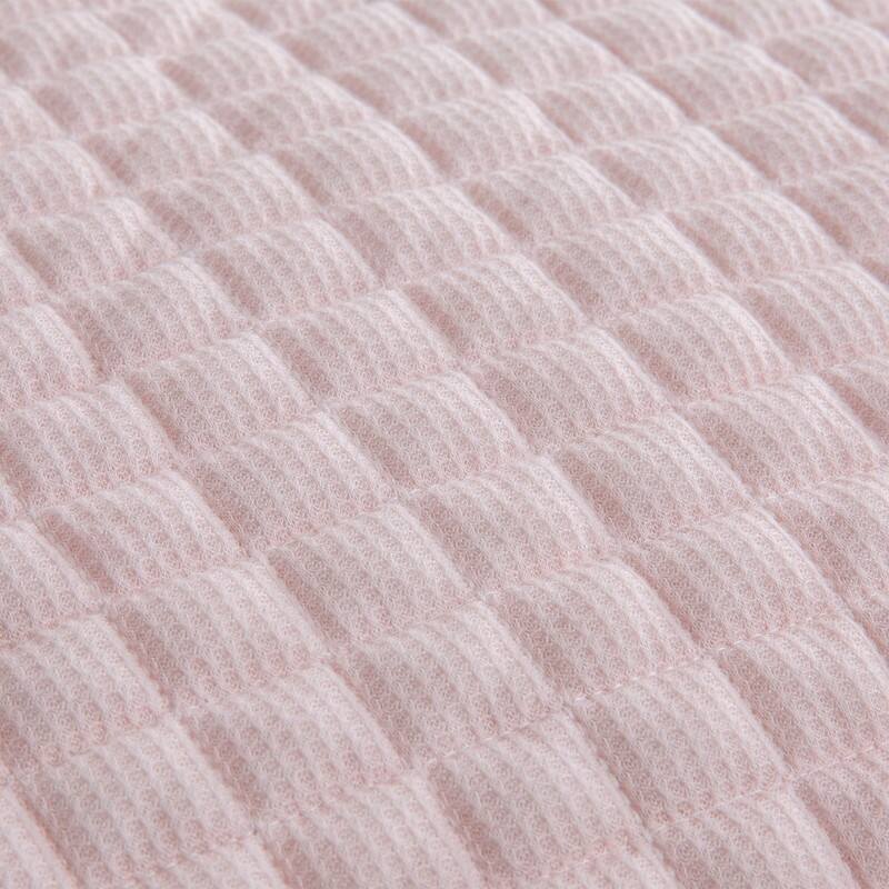 Wonderful Waffle Quilt Set 3 Piece Solid Bedding Set for Kids