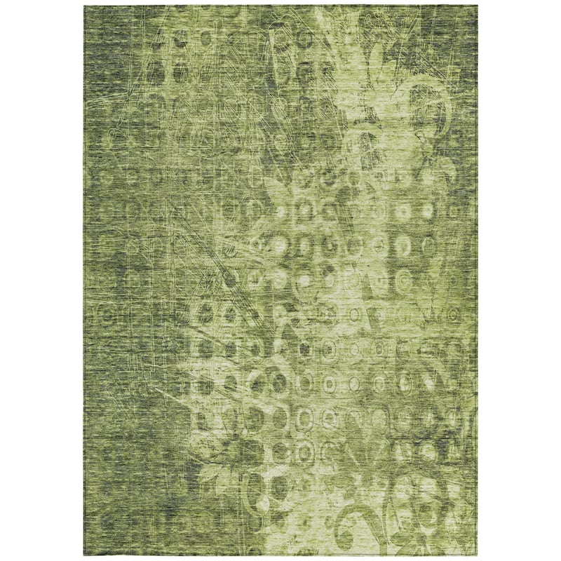 HomeRoots Ikat Transitional Rectangle Outdoor Rug
