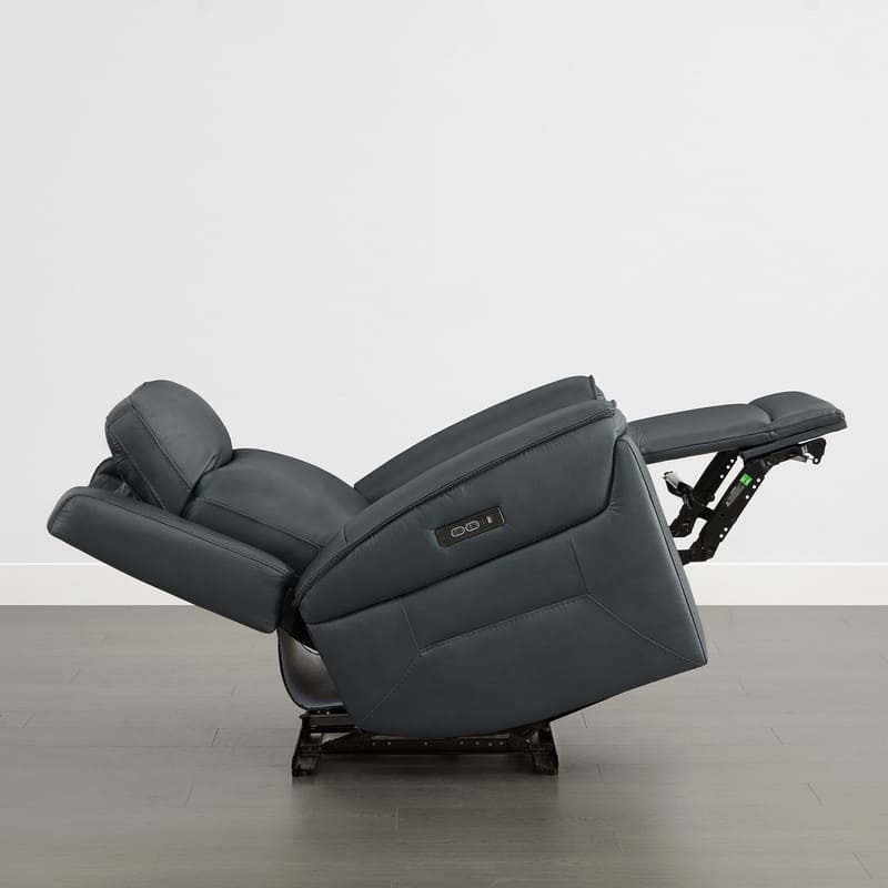 Spruce & Spring Dual Motors Genuine Leather Zero Gravity Recliner with Power Headrest