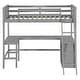 preview thumbnail 5 of 21, Merax Wooden Loft Bed with Shelves and Desk