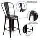 preview thumbnail 5 of 97, 24'' High Metal Indoor-Outdoor Counter Height Stool with Back