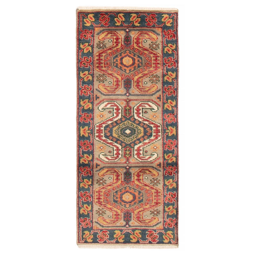 ECARPETGALLERY Hand-knotted Jules Serapi Taupe Wool Rug - 2'5 x 5'11