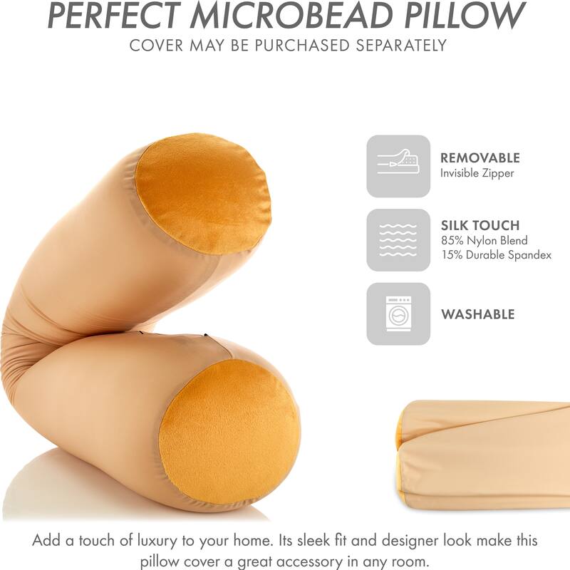 Straight Body Pillow, Premium Microbead,Side Sleeping / Pregnant Women