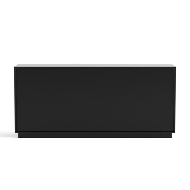 GDF Studio - Water Ripple Modern Wood Sideboard Buffet Cabinet with Soft Close Doors