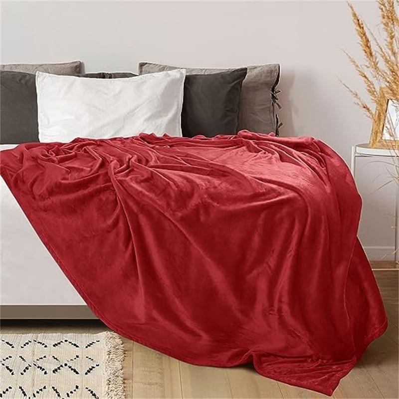 Bedding Fleece Blanket Brown Throw