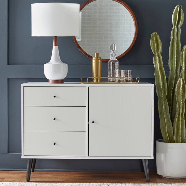 Carson Carrington Horsens 3-drawer Mid-century Modern Buffet - White/Black