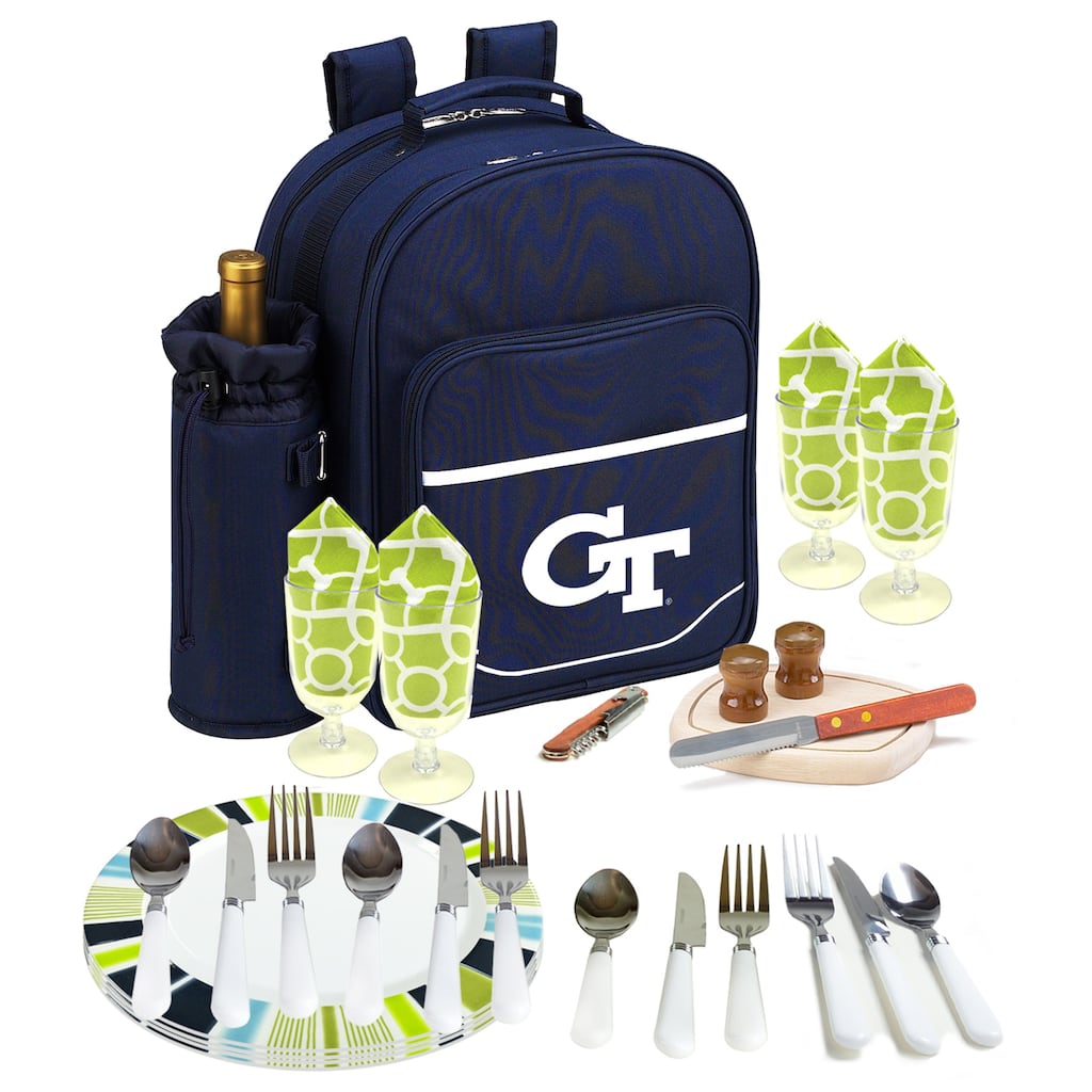 NCAA Georgia Tech Yellow Jackets Picnic Backpack Equipped for Four