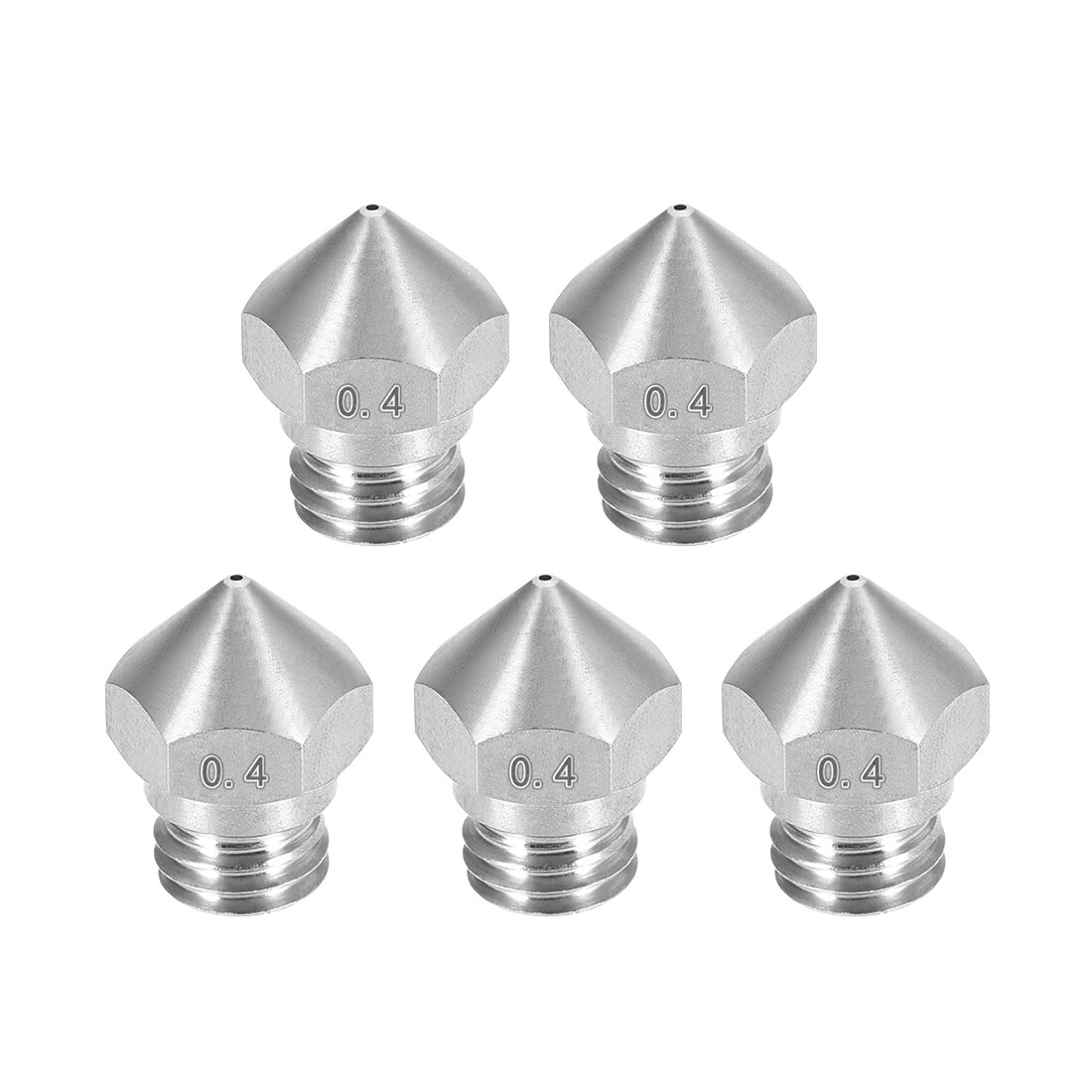 Shop 0 4mm 3d Printer Nozzle Fit For Mk10 For 1 75mm Filament Stainless Steel 5pcs On Sale Overstock 30721428