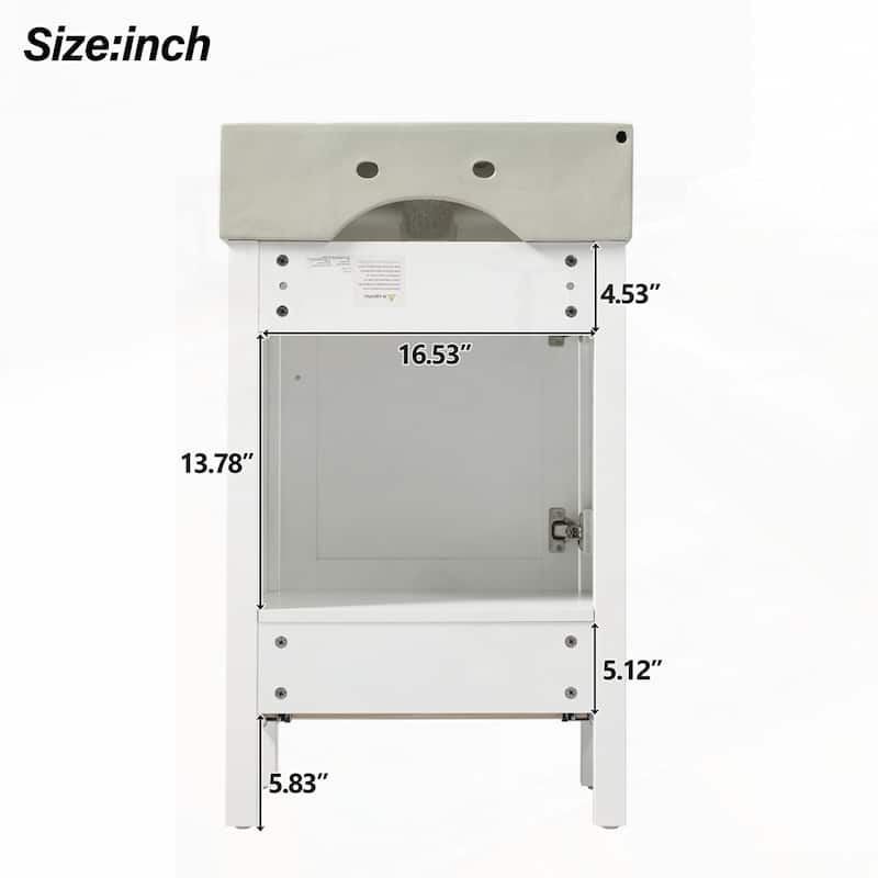 Bathroom Vanity with Ceramic Sink