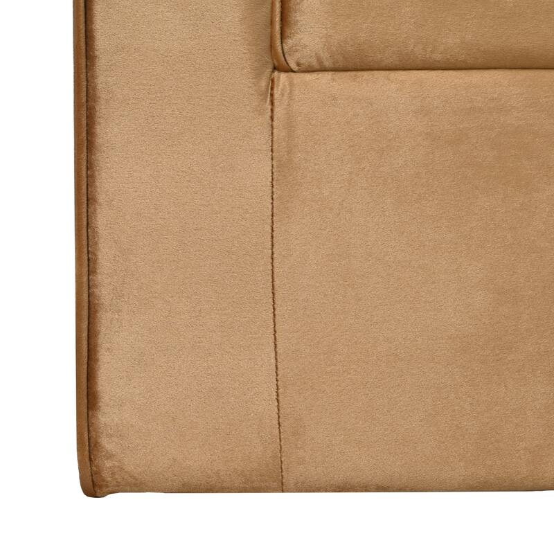 24.25" Velvet Accent Chair with Ribbed Detail
