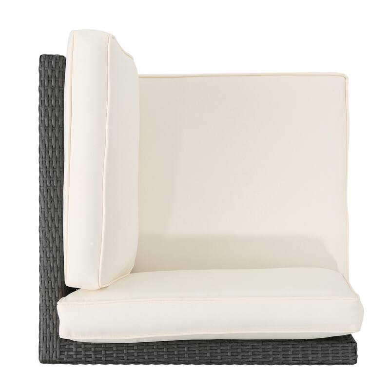 Santa Cruz Outdoor 8-piece Wicker Sofa Set with Water Resistant Cushions by Christopher Knight Home