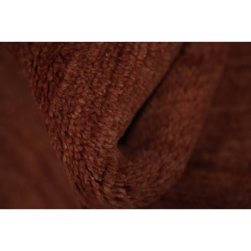 Hand Knotted Oriental 100% Wool Carpet Tribal Modern Oranges & Rust Gabbeh Runner Rug - 10' 0'' X 2' 11''