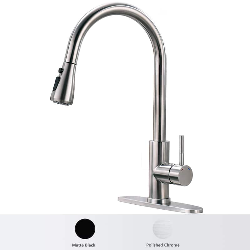 AITINKAN Pull Down Single Handle Kitchen Faucet with 3 Spray Mode