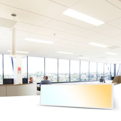 Art3d 1ftx4ft Dimmable LED Flat Panel Light, 3CCT 3000K/4000K/5000K,Flush Mount Ceiling Light, 20W/30W/40W,1-Pack - 1x4ft
