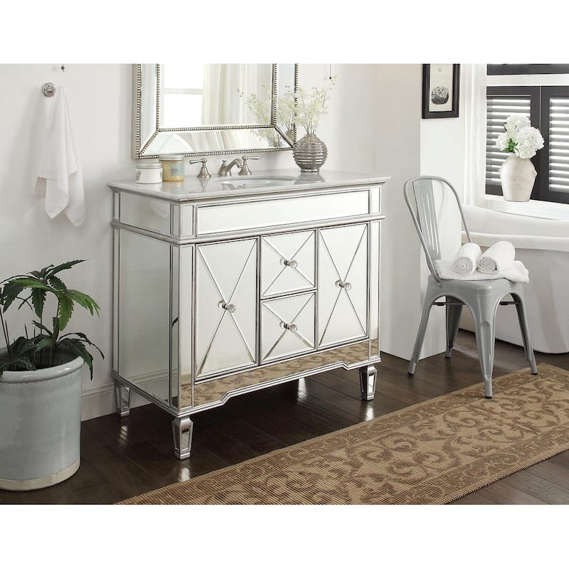 Mirrored Adelia Bathroom Sink Vanity